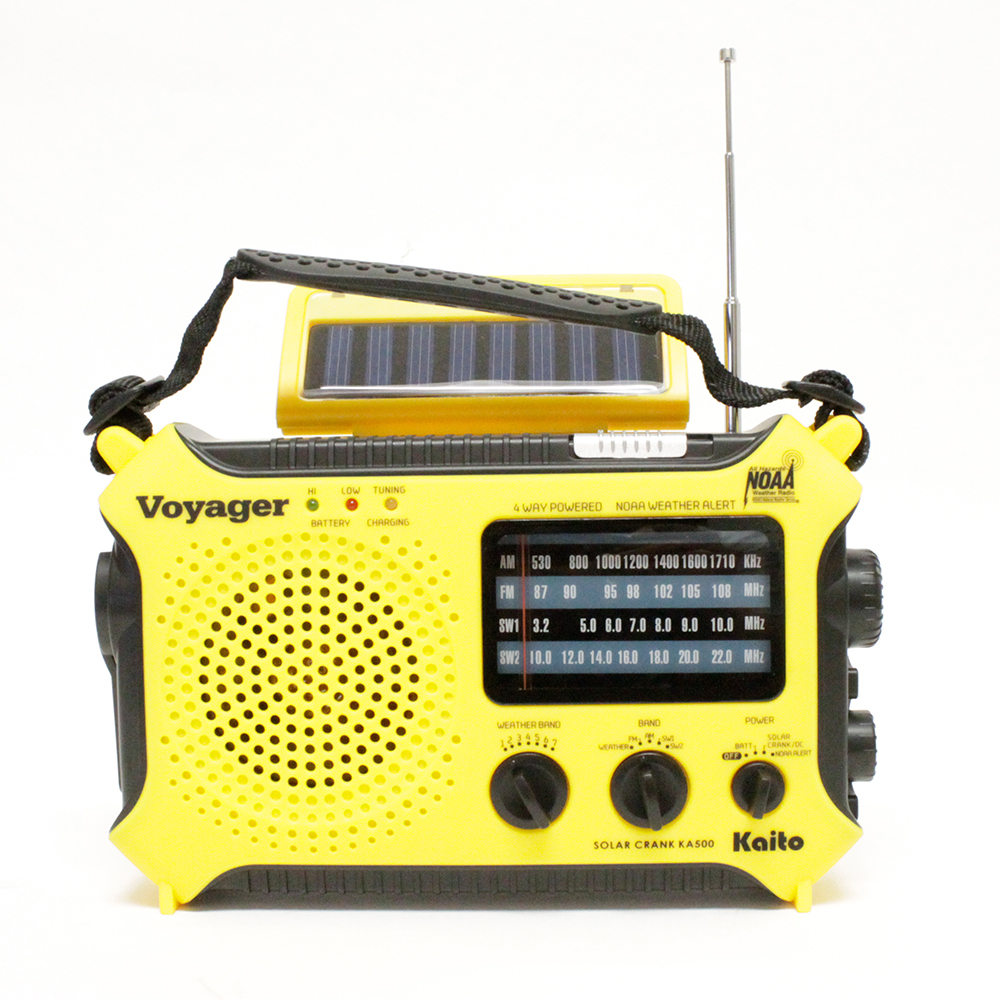 The Voyager - Solar AM/FM/SW/NOAA Weather Band Radio Flashlight