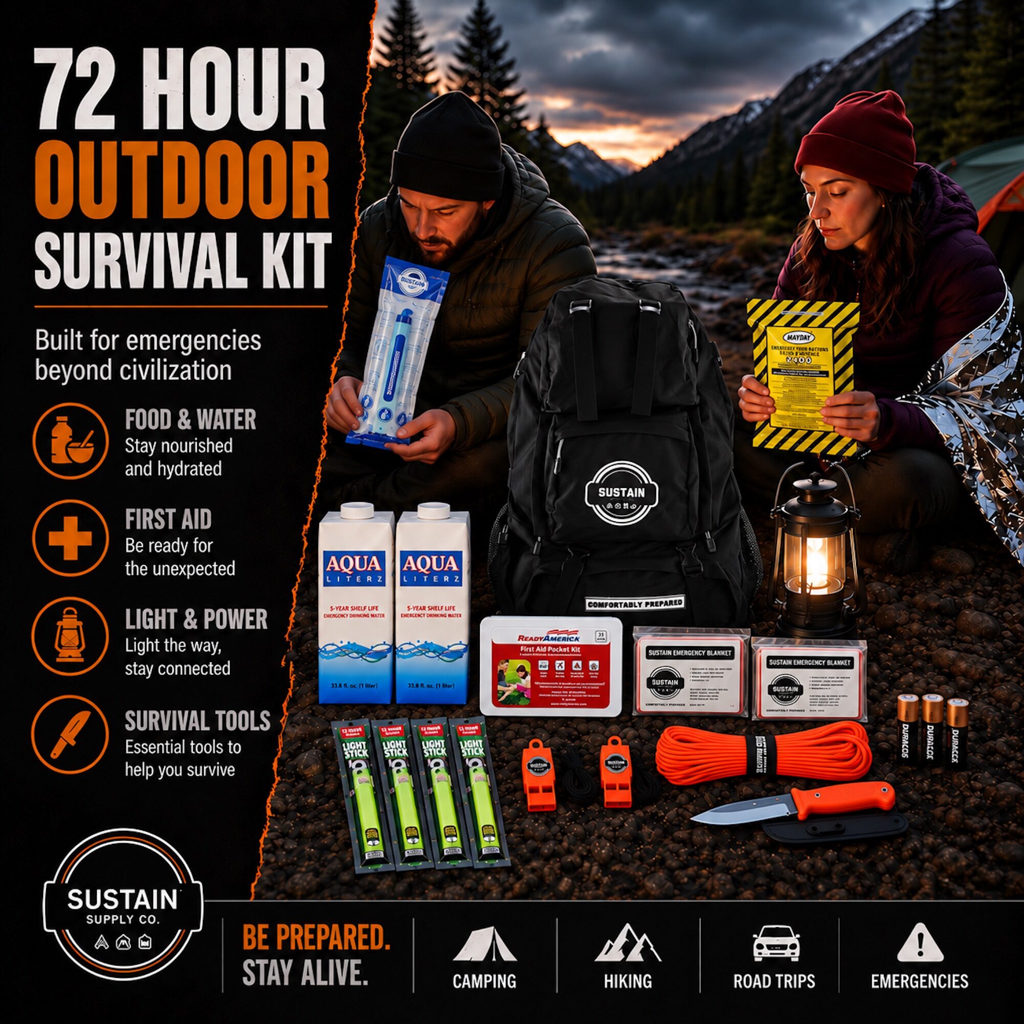 Sustain Supply Essentials Kit 2 Person - Image 3