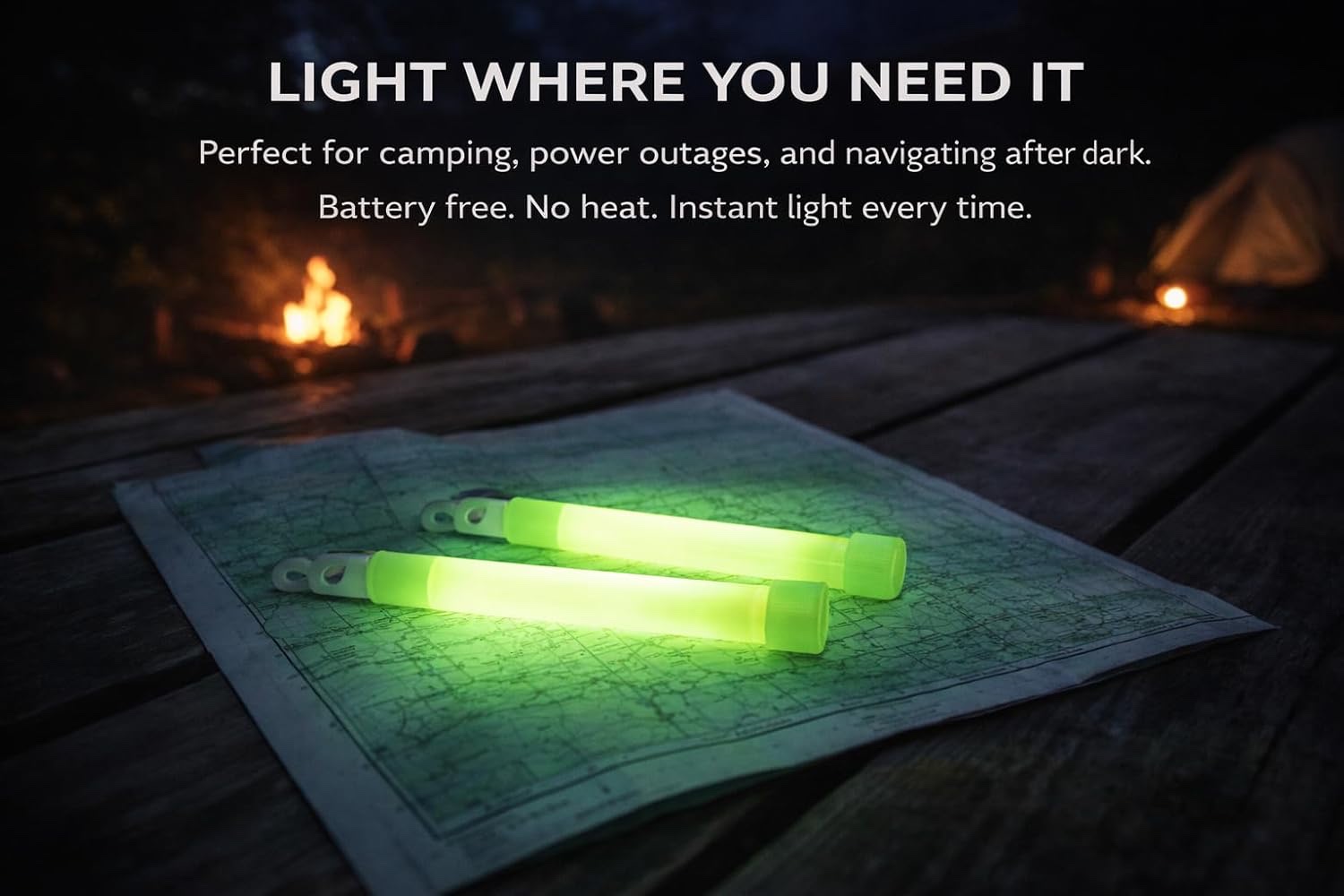 8 Hour Green Lightstick with Lanyard (2 Pack) - Image 4