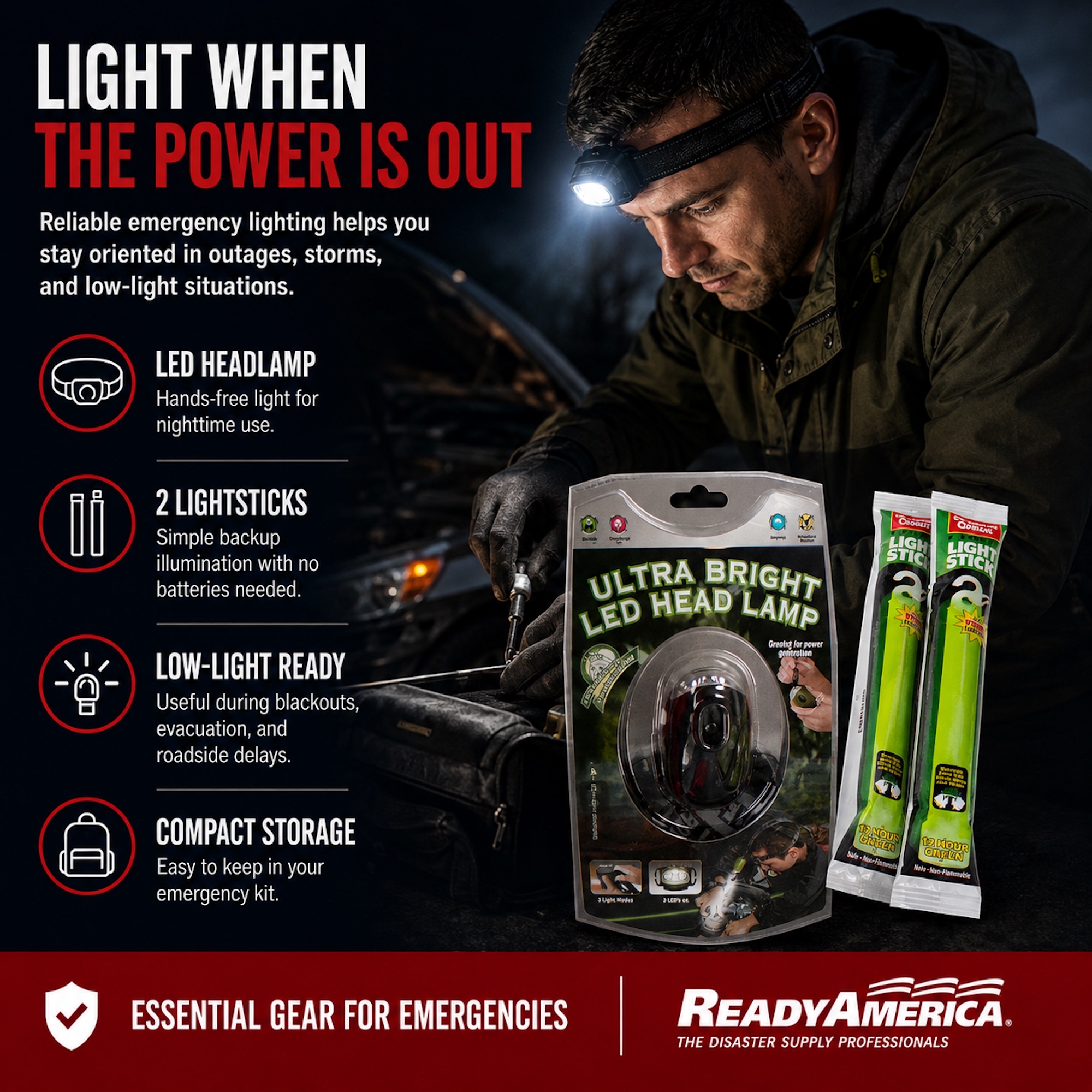 2 Person Fire/Blackout Emergency Kit (3 Day Backpack) - Image 6